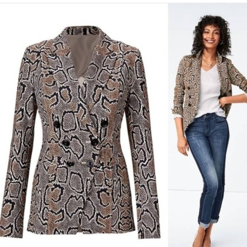 Cabi 3733 Python Jacket Blazer Size 10 Euc - image 1